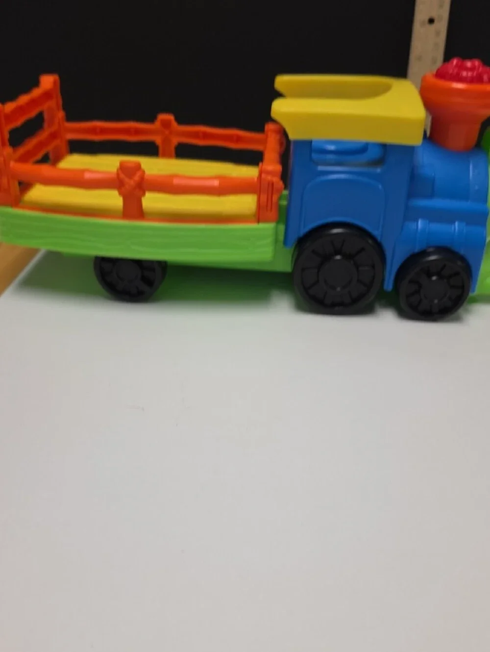 Fisher-Price Blue, Green & Orange Plastic Toddler Zoo Train With Sounds